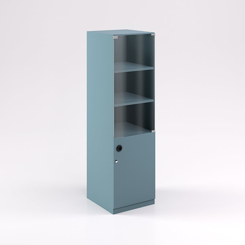 Half Cabinet Bookcase, Glass Doors (Rh)