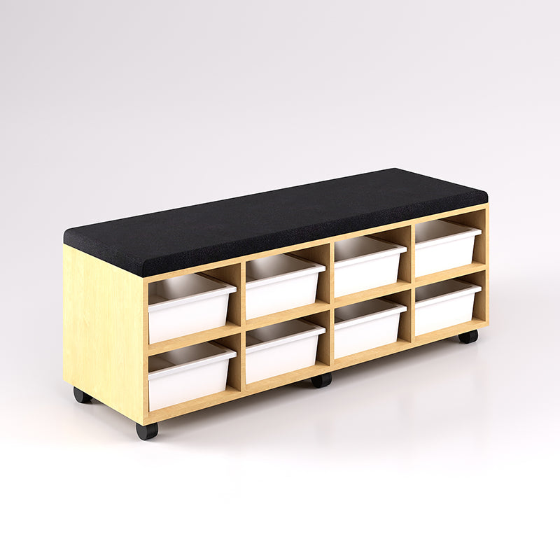 Mobile Bench Cupboard with 8 Trays (Single Sided)