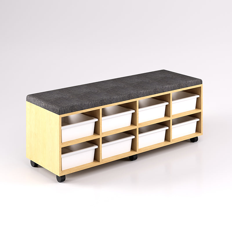 Mobile Bench Cupboard with 8 Trays (Single Sided)