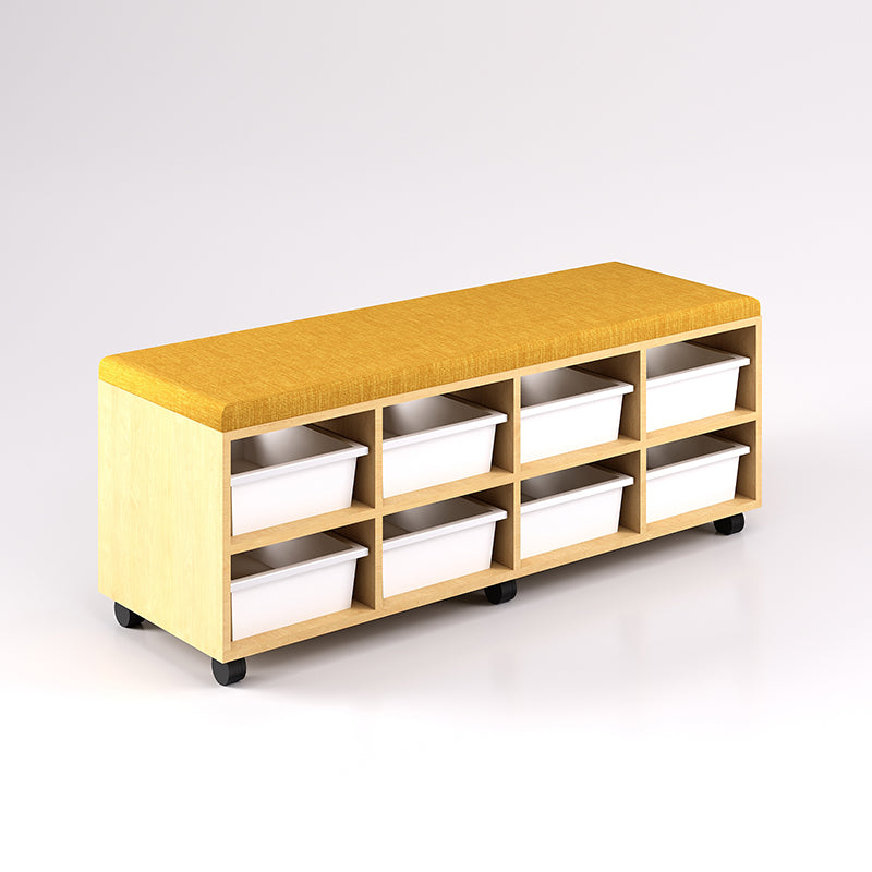 Mobile Bench Cupboard with 8 Trays (Single Sided)