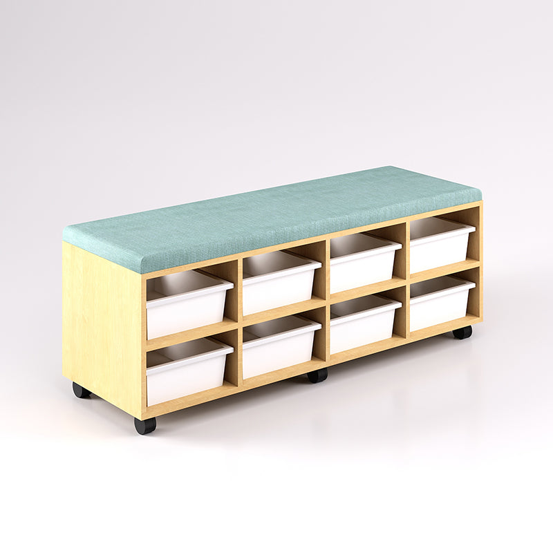 Mobile Bench Cupboard with 8 Trays (Single Sided)