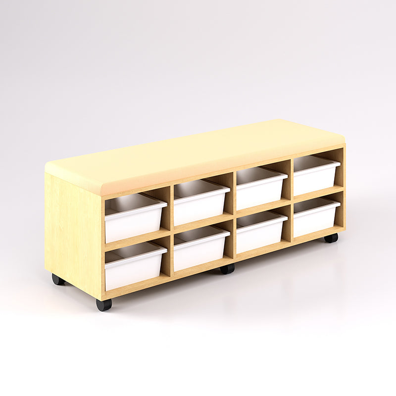 Mobile Bench Cupboard with 8 Trays (Single Sided)