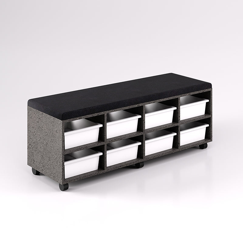 Mobile Bench Cupboard with 8 Trays (Single Sided)