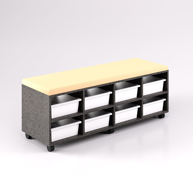 Mobile Bench Cupboard with 8 Trays (Single Sided)