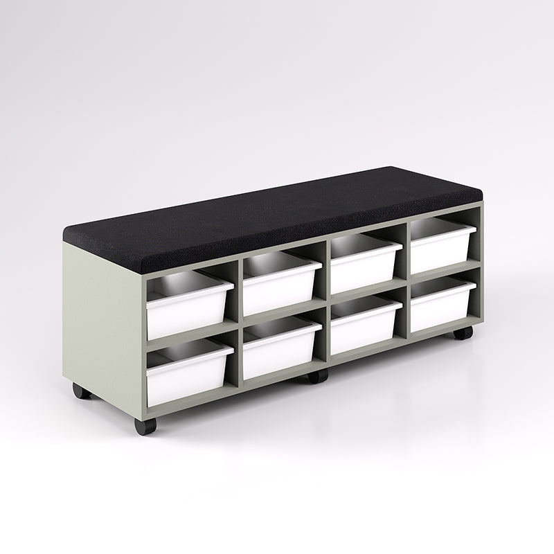 Mobile Bench Cupboard with 8 Trays (Single Sided)