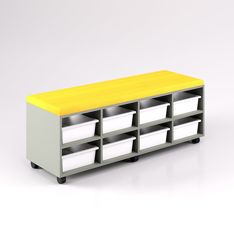 Mobile Bench Cupboard with 8 Trays (Single Sided)