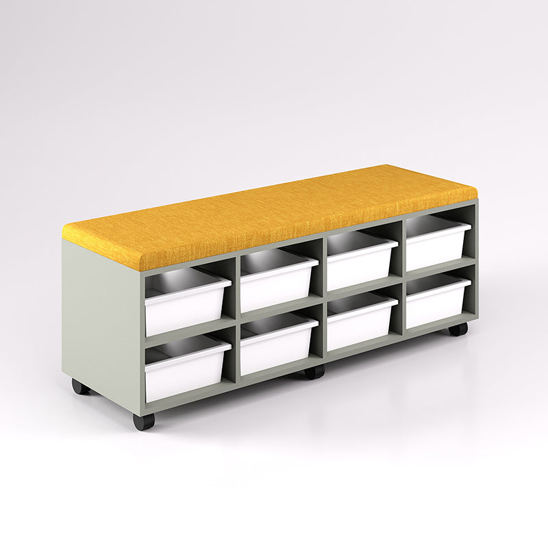 Mobile Bench Cupboard with 8 Trays (Single Sided)