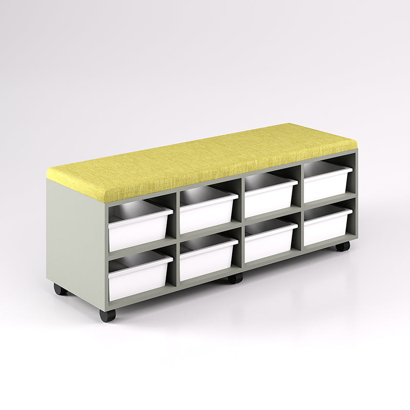 Mobile Bench Cupboard with 8 Trays (Single Sided)