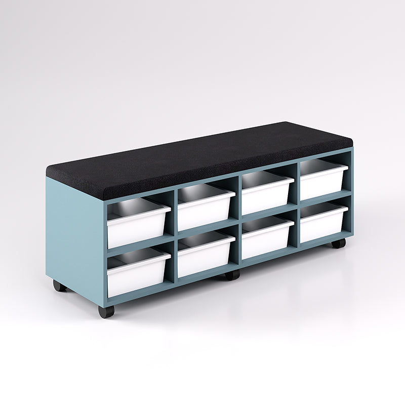 Mobile Bench Cupboard with 8 Trays (Single Sided)