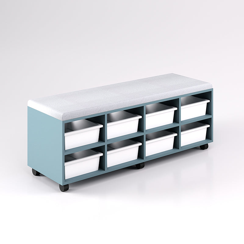 Mobile Bench Cupboard with 8 Trays (Single Sided)