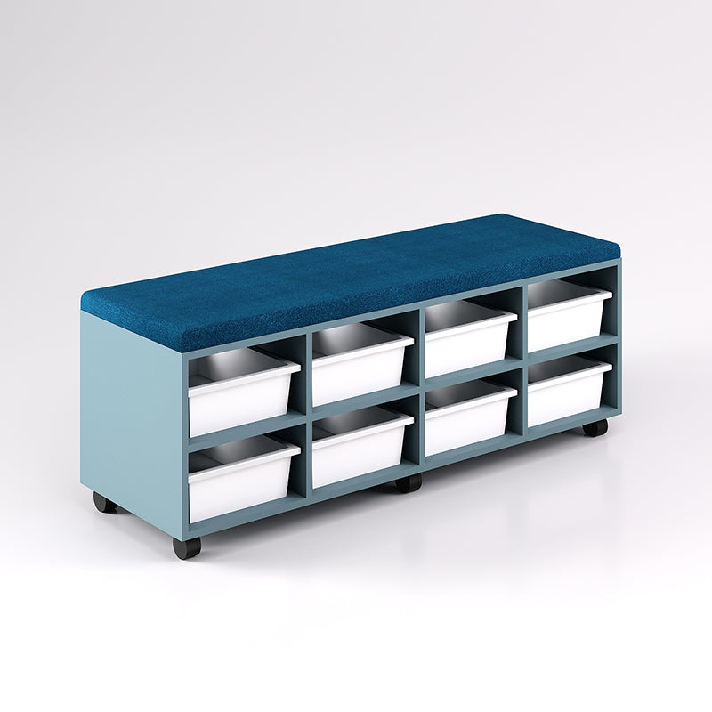 Mobile Bench Cupboard with 8 Trays (Single Sided)