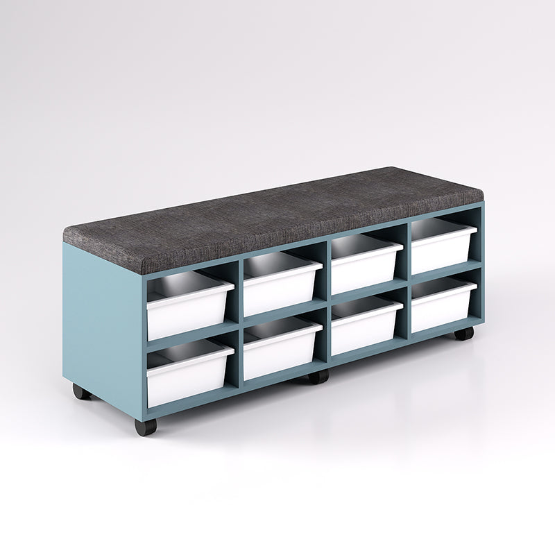Mobile Bench Cupboard with 8 Trays (Single Sided)