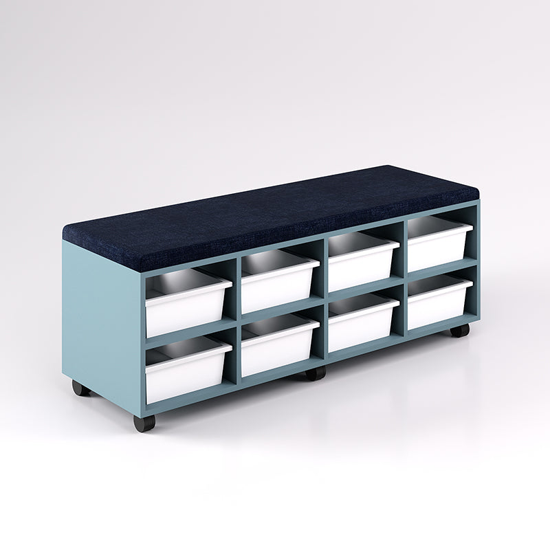 Mobile Bench Cupboard with 8 Trays (Single Sided)