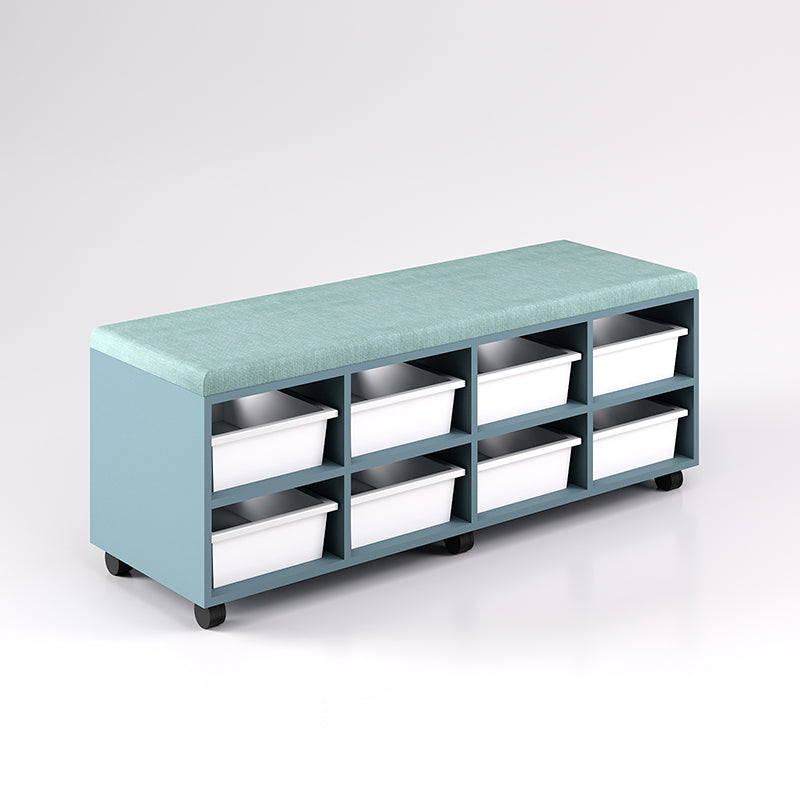 Mobile Bench Cupboard with 8 Trays (Single Sided)