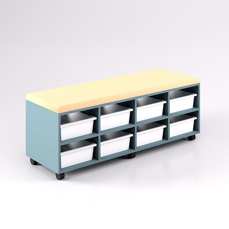 Mobile Bench Cupboard with 8 Trays (Single Sided)