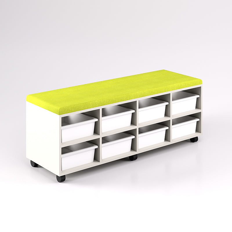 Mobile Bench Cupboard with 8 Trays (Single Sided)