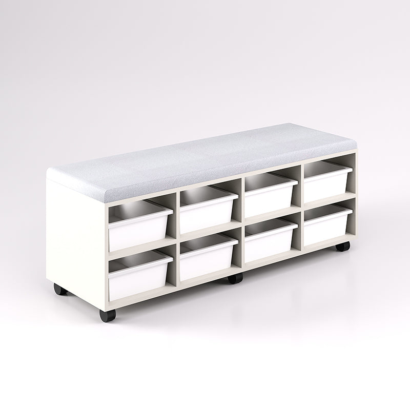 Mobile Bench Cupboard with 8 Trays (Single Sided)