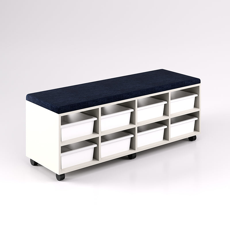 Mobile Bench Cupboard with 8 Trays (Single Sided)