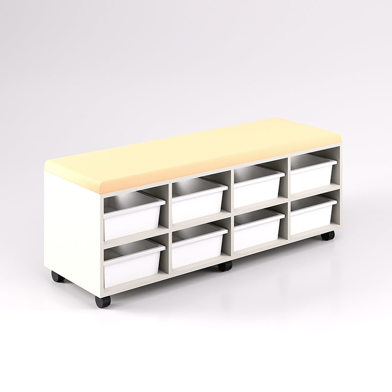 Mobile Bench Cupboard with 8 Trays (Single Sided)
