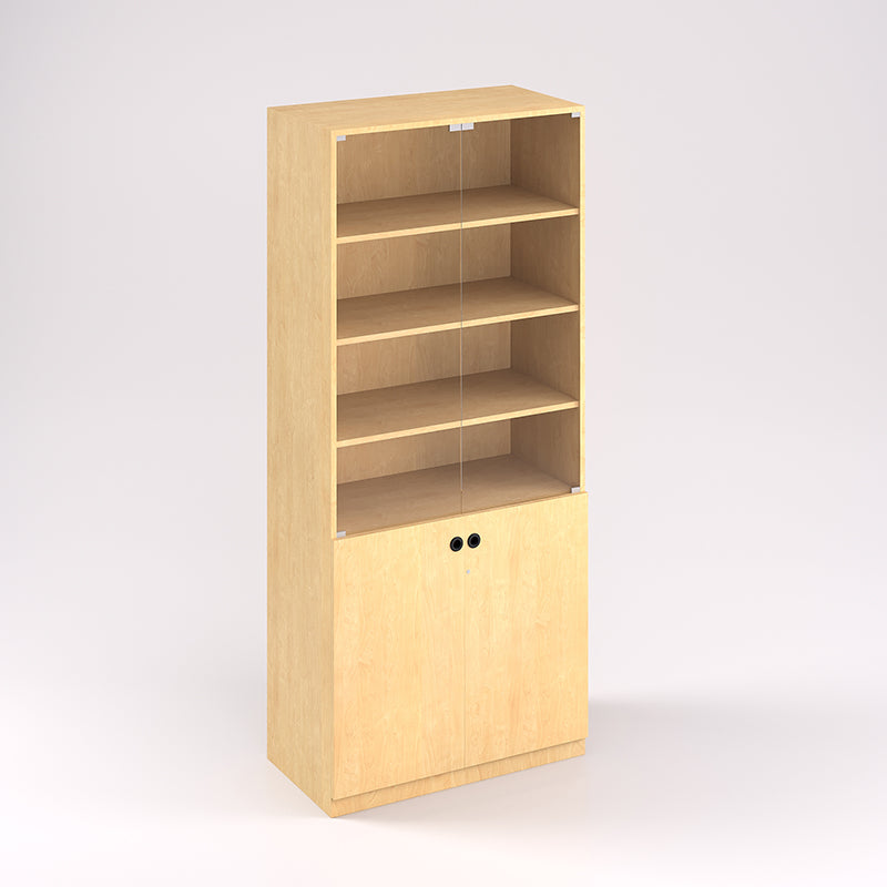 Bookcase, Glass Doors, 880 X 470 X 1800H - Batger Australia