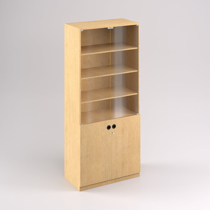 Bookcase, Glass Doors, 880 X 470 X 1800H