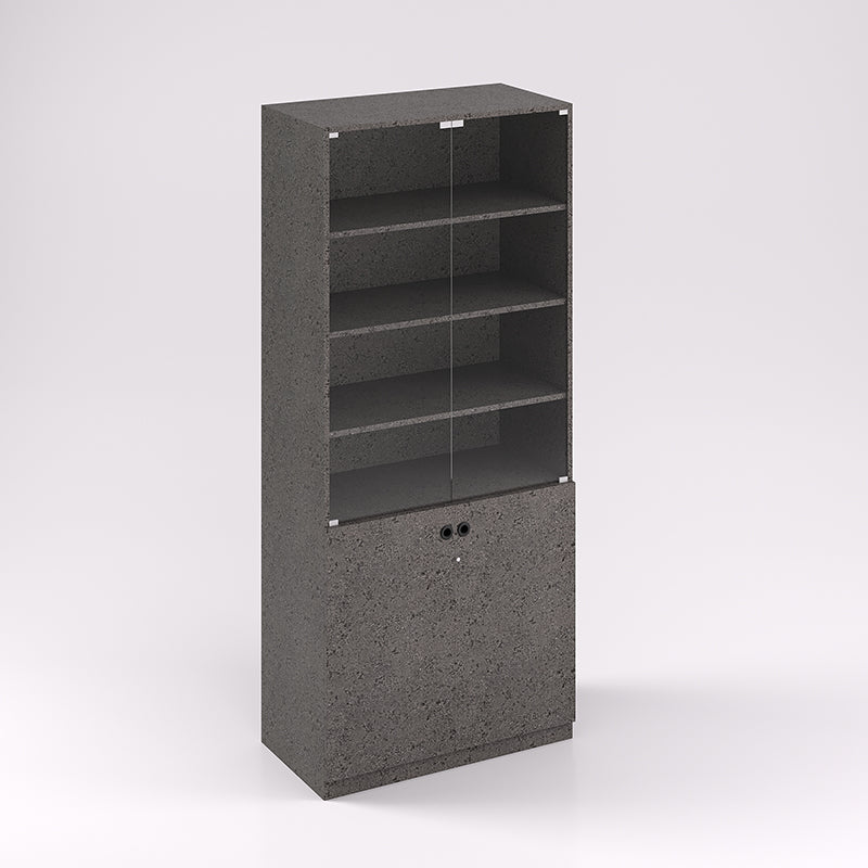 Bookcase, Glass Doors, 880 X 470 X 1800H - Batger Australia