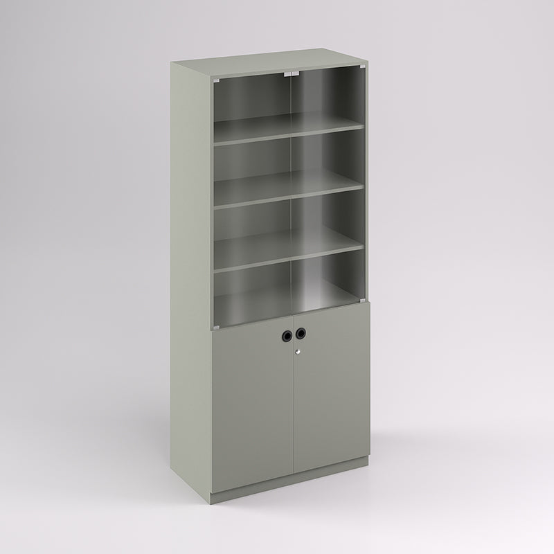 Bookcase, Glass Doors, 880 X 470 X 1800H