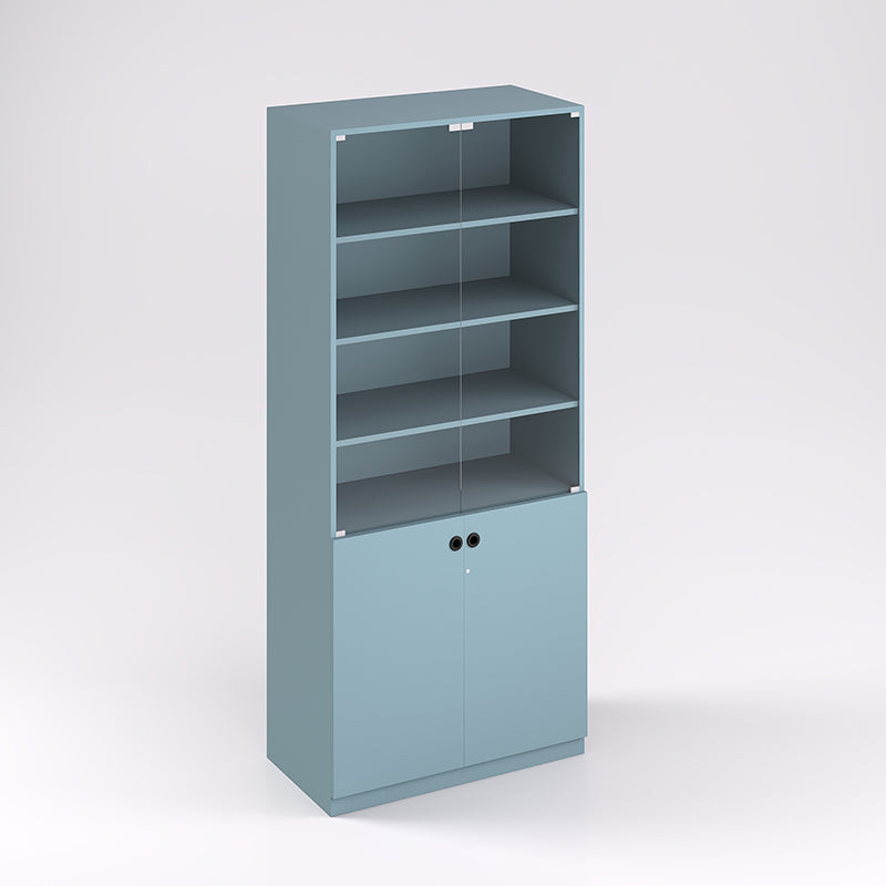 Bookcase, Glass Doors, 880 X 470 X 1800H