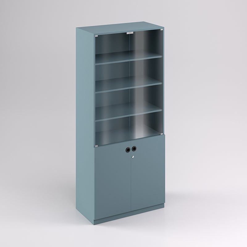 Bookcase, Glass Doors, 880 X 470 X 1800H