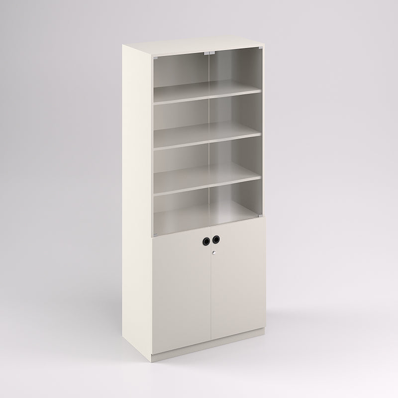 Bookcase, Glass Doors, 880 X 470 X 1800H