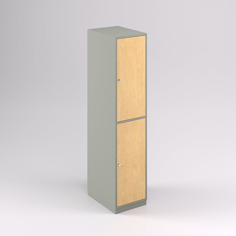 Two Door Vertical Timber Locker