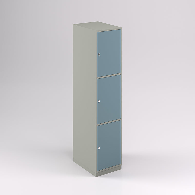 Three Door Vertical Timber Locker