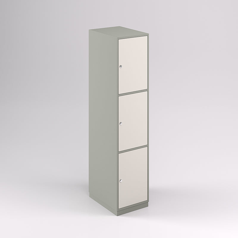 Three Door Vertical Timber Locker