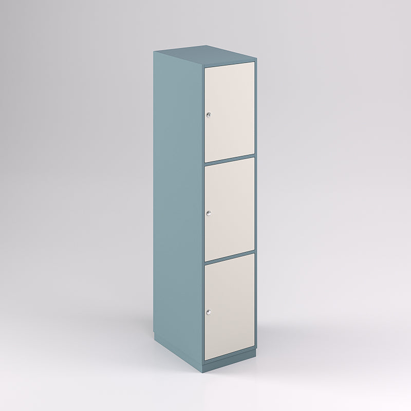 Three Door Vertical Timber Locker