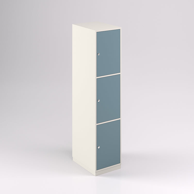Three Door Vertical Timber Locker
