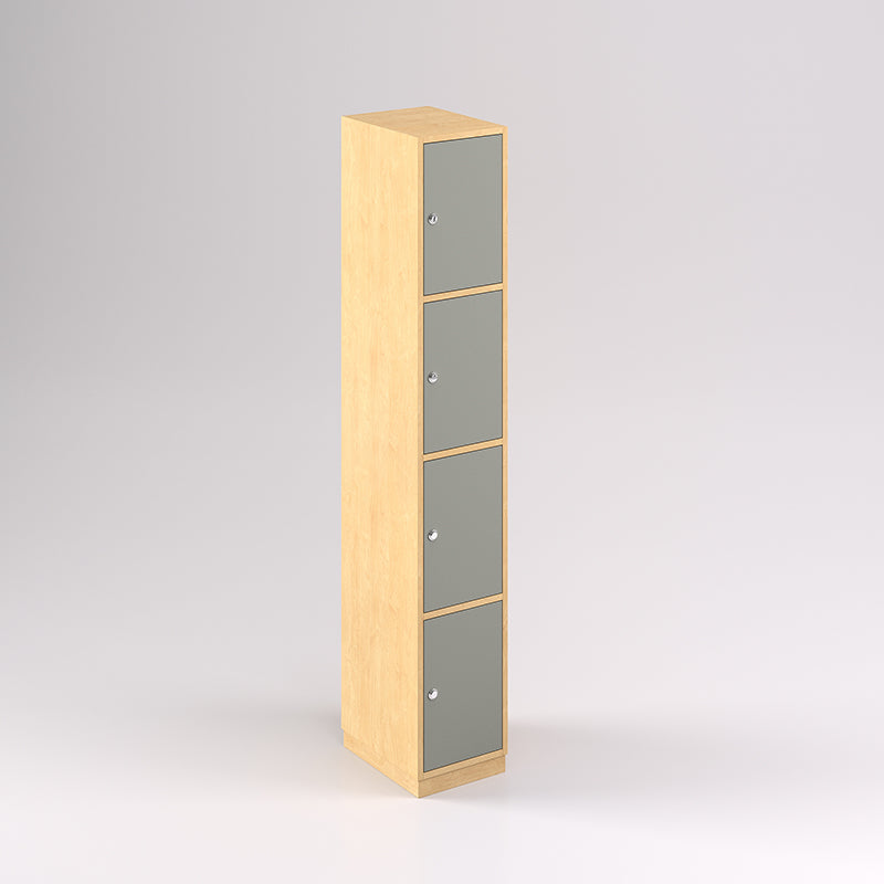 Four Door Vertical Timber Locker