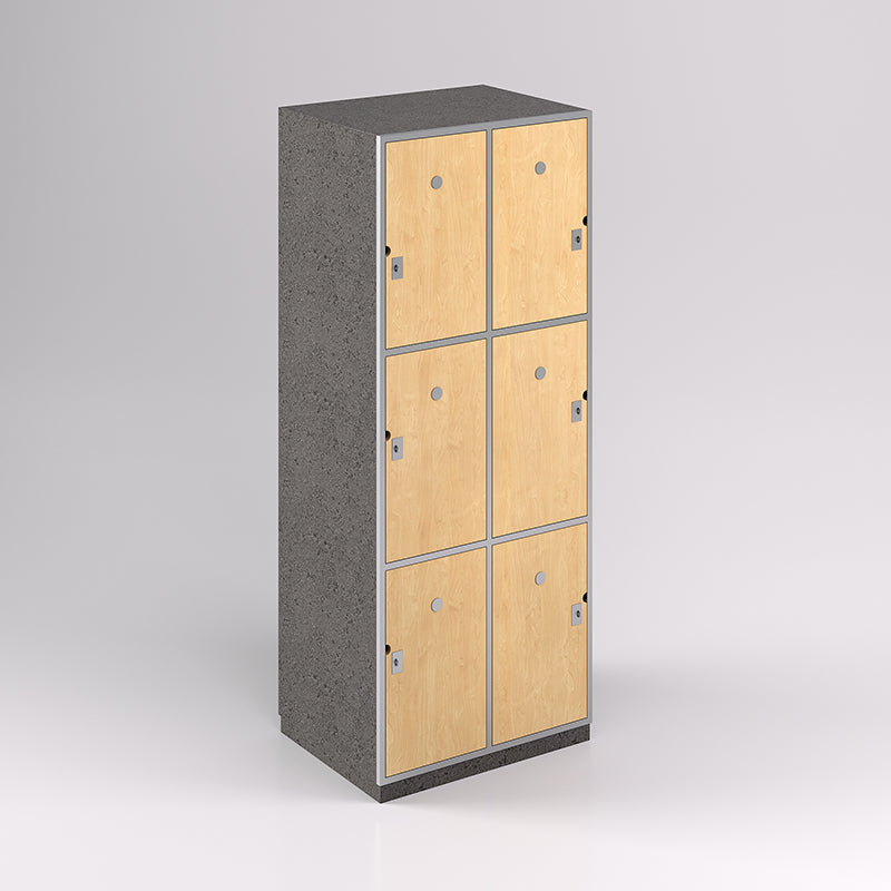 Six Door Steel Frame Locker (3H X 2W) - Batger Australia