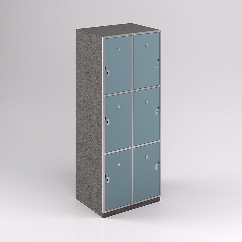 Six Door Steel Frame Locker (3H X 2W) - Batger Australia