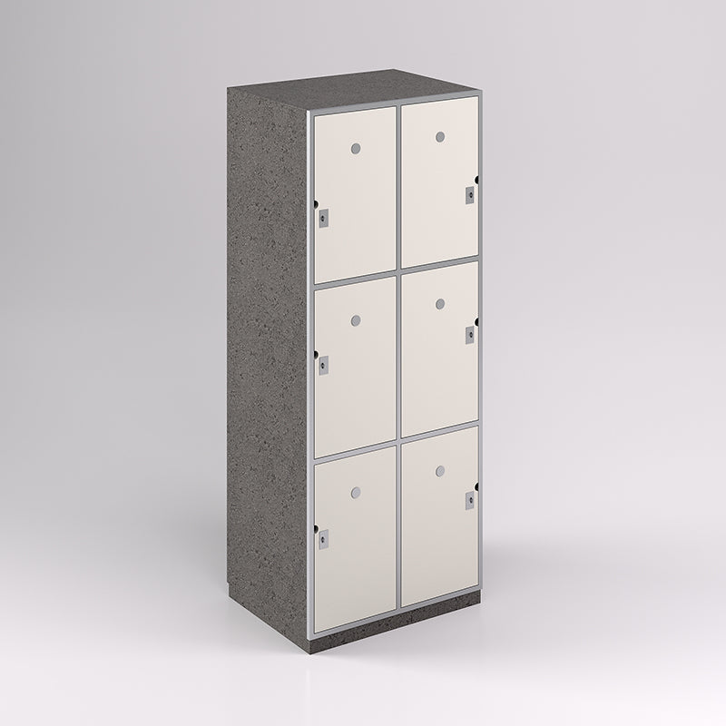 Six Door Steel Frame Locker (3H X 2W) - Batger Australia