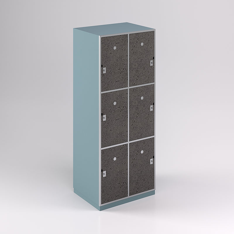 Six Door Steel Frame Locker (3H X 2W) - Batger Australia