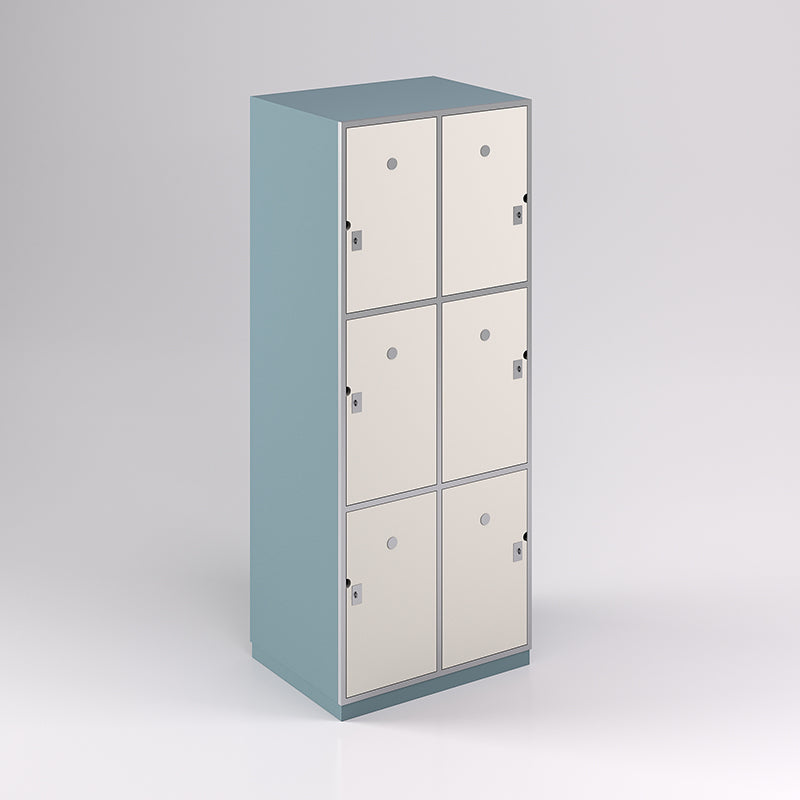 Six Door Steel Frame Locker (3H X 2W) - Batger Australia