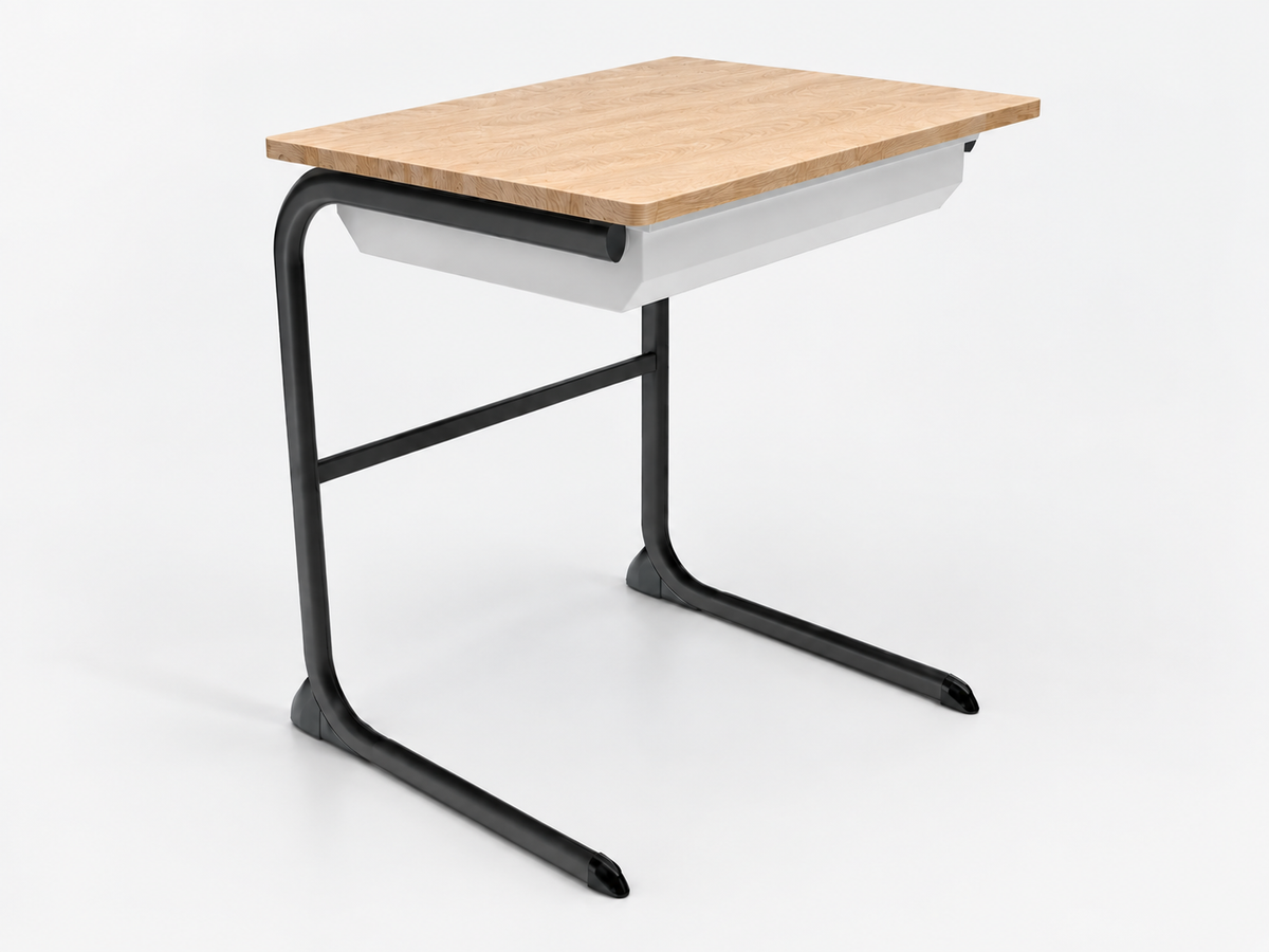 Cantilever School Desk With Tray