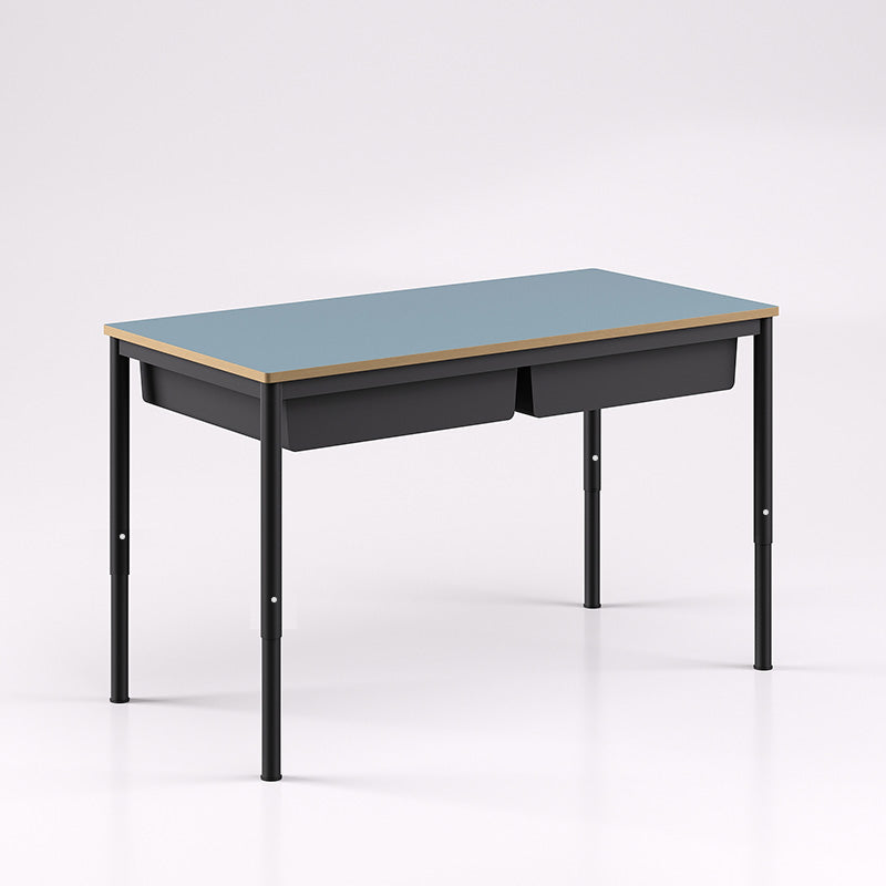 Oxford Dual Desk With Trays Adjustable Height