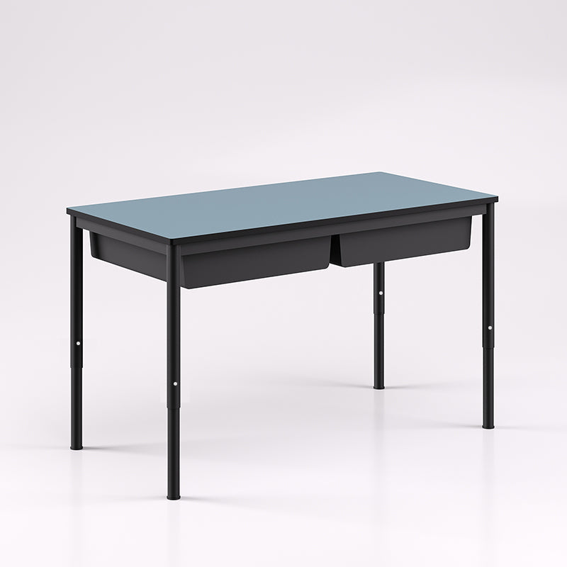 Oxford Dual Desk With Trays Adjustable Height