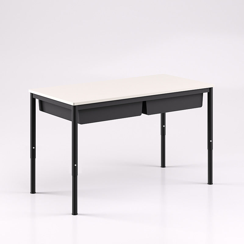 Oxford Dual Desk With Trays Adjustable Height
