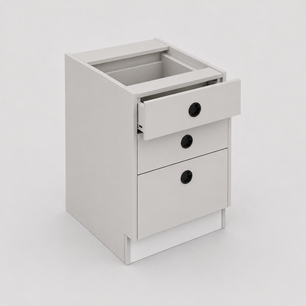 Bench Cupboard Fixed 450, 3 Drawer